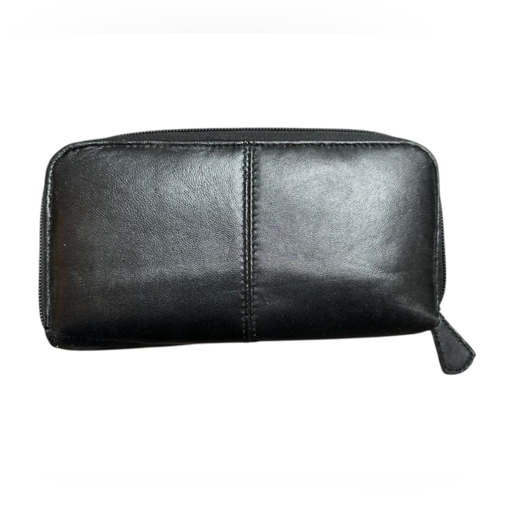 Black Leather Wallet Sleek Minimalist Design